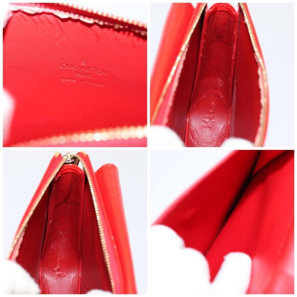 LOUIS VUITTON Monogram Vernis Motto Accessory Pouch Red - Picture 15 of 16